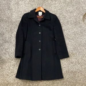 Ann Klein Peacoat - Size 8 - Black - 100% Wool